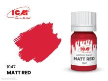 ICM 1047 - RED Matt Red bottle, 12 ml