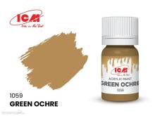 ICM 1059 - BROWN Green Ochre bottle, 12 ml