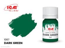 ICM 1067 - GREEN Dark Green bottle, 12 ml