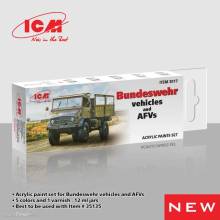 ICM 3017 - Acrylic Paint Set for German military trucks, 6x 12 ml