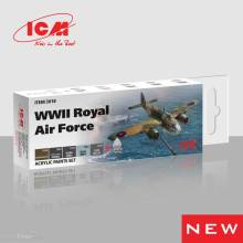 ICM 3018 - Acrylic Paint Set for WWII Royal Air Force, 6x 12 ml