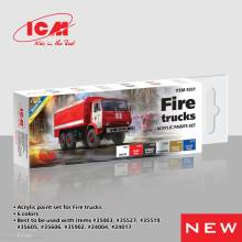 ICM 3031 - Acrylic paint set for Fire trucks, 6x 12 ml