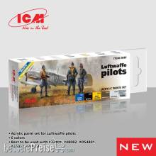 ICM 3046 - Acrylic paint set for Luftwaffe pilots, 6x 12 ml