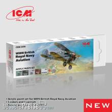 ICM 3050 - Acrylic Paint Set for WWII British Naval Aviation, 6x 12 ml