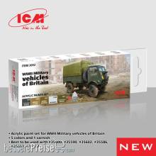 ICM 3052 - Acrylic Paint Set for WWII Military vehicles of Britain, 6x 12 ml