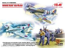 ICM DS4802 - WWII RAF Airfield (Spitfire Mk.IX,Spitfire MkVII,RAF Pilots a Ground Pers(7 fig in 1:48