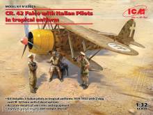 ICM 32025 - CR. 42 Falco with Italian Pilots in tropical uniform in 1:32