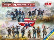 ICM DS3519 - 1:35 Fierce battle. American Civil War(Union Infan,UnionInfaSet #2,ConfederInfSet #2