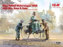 ICM 24041 - 1:24 Benz Patent-Motorwagen 1886 with Mrs. Benz & Sons