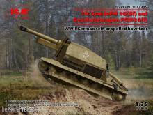 ICM 35340 - 1:35 10.5cm leFH 16(Sf)auf Geschutzwagen FCM36(f),WWII German self-propelled howitzer
