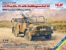 ICM 35503 - 1:35 s.E.Pkw Kfz.70 with Zwillingssockel 36, WWII German military vehicle