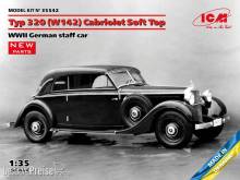 ICM 35542 - 1:35 Typ 320 (W142) Cabriolet Soft Top, WWII German staff car