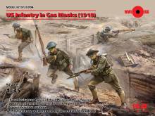 ICM 35704 - 1:35 US Infantry in Gas Masks(1918)4 Figures