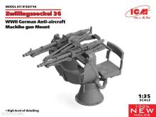 ICM 35714 - Zwillingssockel 36, WWII German Anti-aircraft Machihe gun Mount (100% new molds) in 1:35