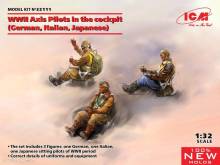 ICM 32111 - 1:32 WWII Axis Pilots in the cockpit (German, Italian, Japanese) (100% new molds)