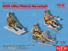 ICM 32112 - WWII Allies Pilots in the cockpit (British,Amarican,Soviet)(100%new molds) in 1:32