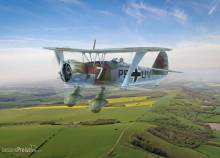 ICM 32014 - 1:32 Hs 123A-1, WWII German attack aircraft (100% new molds)