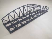 Hack Brücken 33230 - Bogenbrücke 33cm, 2-gleisig, grau - Typ BT33-2