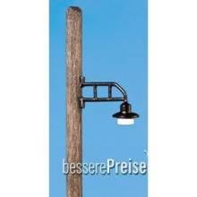 Weinert 33241 - Lampe in gerader Ausführung am Holzmast, beleuchtet (H0)