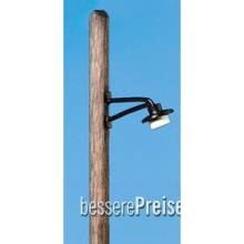 Weinert 33251 - Lampe in schräger Ausführung am Holzmast, beleuchtet (H0)