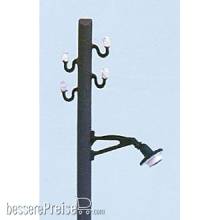 Weinert 3380 - Straßenlaterne mit schrägem Ausleger, beleuchtet (H0)