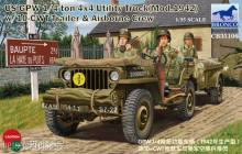 Bronco Models CB35106 - 1:35 GPW 1/4 ton 4x4 Utility Track Mod.1942 w/10-CWT & Airborne Crew