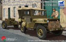 Bronco Models CB35107 - 1:35 US GPW 4x4 Light Utility Truck w/37mm Anti-Tank Gun M3A1