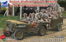Bronco Models CB35169 - 1:35 British Airborne Troops Riding In 1/4Ton Truck & Trailer