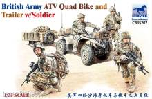 Bronco Models CB35207 - 1:35 British Army ATV Quad Bike and Trailer w/Soldier