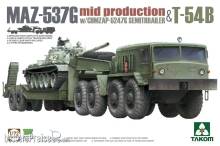 Takom 5013 - MAZ-537G  w/ChMZAP-5247G   Semi-trailer mid production & T-54B in 1:72