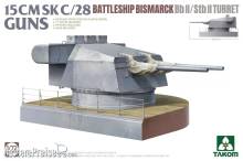Takom TAK5014 - 15 CMSK C/28 BATTLESHIP BISMARCK Bb II/Stb II Turret in 1:72