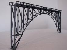 Hack Brücken 35050 - Hochbogenbrücke 60cm. grau - Typ HT60