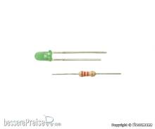 Viessmann 3552 - LED grün á 3 mm, inkl. Vorwiderstände, 4 Stück