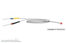 Viessmann 3563 - LED rot mit angelöteten Kabeln, 5 Stück