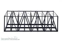 Hack Brücken 35830 - Kastenbrücke gerade 22,8cm, 2-gleisig, grau - Typ KT23R-2