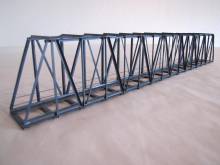 Hack Brücken 36000 - Lange Kastenbrücke 52cm eingleisig, grau - Typ KT52