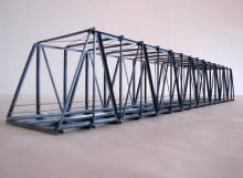 Hack Brücken 36050 - Lange Kastenbrücke 52cm 2-gleisig, grau - Typ KT52-2