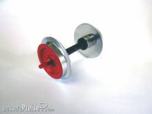 Piko 36166 - G Metallradsatz für Wagen, 30 mm (2 Stck. verchromt, rot)