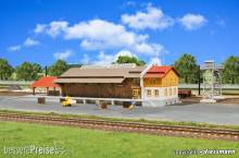 Kibri 36606 - Spur Z Güterhalle mit Überladekran und Rampe