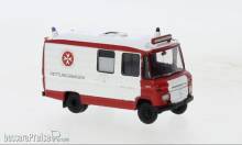 Brekina 36945 - Mercedes L 508 RTW, Johanniter Lübeck, 1978