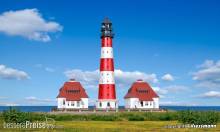 Kibri 37300 - Spur N Leuchtturm Westerheversand mit 2 Nebengebäuden