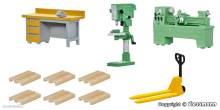 Kibri 37495 - N Set Werkstatteinrichtung, Fertigmodell