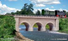 Kibri 37660 - Spur N/Z Erzberg-Brücke mit Eisbrecherpfeilern, eingleisig