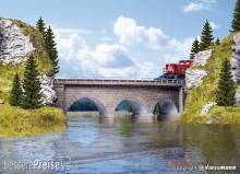Kibri 37661 - Spur N/Z Regnitz-Brücke mit Eisbrecherpfeilern, eingleisig