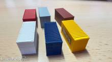 Kibri 377401 - N 20-Fuß High Cube Container, 6 Stück 2. Wahl - kleinere Produktionsfehler