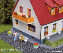 Kibri 38141 - Spur H0 Deko-Set Blumenkübel und Gartenausstattung