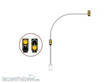 MAFEN 383010 - Gelb blinkende Bogenampel - rechts
