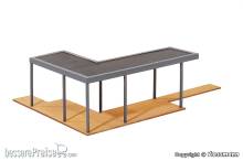Kibri 38345 - H0 Überdachte Terrasse - Polyplate Bausatz
