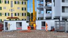 Kibri 38626 - H0 Gebäude-Container STRABAG mit LED-Beleuchtung
