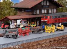 Kibri 38646 - Spur H0 Deko-Set Gepäckwagen